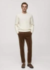 Mango Man Corduroy Slim-fit Trousers Medium Brown