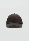 Mango Man Cotton Visor Cap Brown
