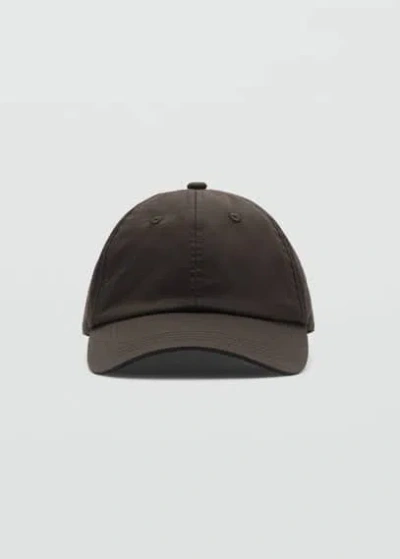 Mango Man Cotton Visor Cap Brown
