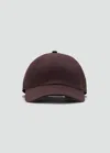 Mango Man Cotton Visor Cap Burgundy In Burgundy