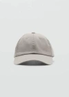Mango Man Cotton Visor Cap Grey