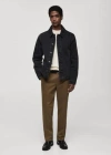 Mango Man Dark-wash Denim Jacket Open Grey In Open Grey