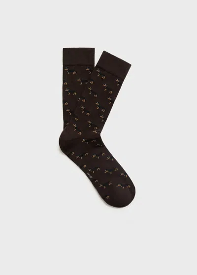 Mango Man Chaussettes Marron - Homme - 43-45 -