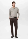 Mango Man Dublino Chino Slim Fit Pants Chocolate