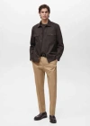 Mango Man Dublino Chino Slim Fit Pants Medium Brown