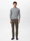 Mango Man Dublino Slim-fit Chino Trousers Chocolate In Brown
