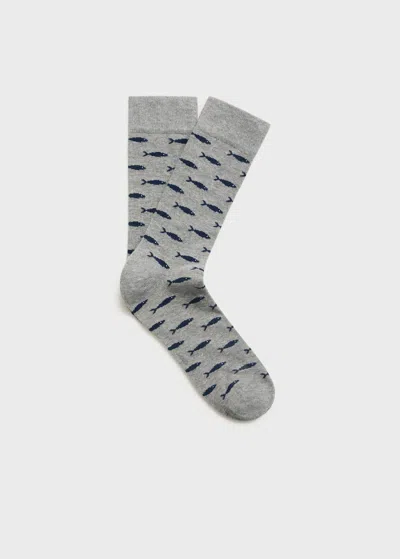 Mango Man Chaussettes Gris - Homme - 43-45 -