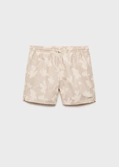 Mango Man Floral Print Swimsuit Sand
