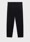 Mango Man Fluid Straight-leg Pants Dark Navy In Blue