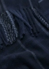 Mango Man Fringed Plaid Scarf Dark Navy In Dark Navy