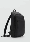 Mango Man Functional Rubberised Backpack Black In Black