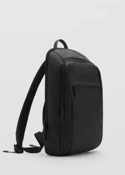 Mango Man Functional Rubberised Backpack Black