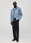 Mango Man Jacket Medium Blue In Medium Blue