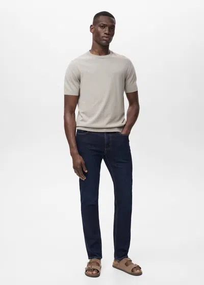 Mango Man Jean Jan Slim Fit Délavé Foncé Bleu - Homme - 46 -  In Blue