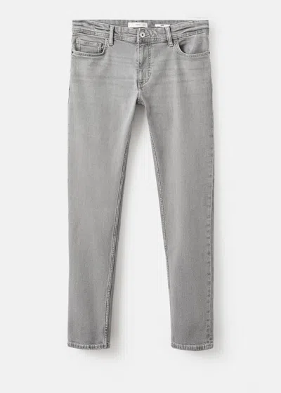 Mango Man Jan Slim-fit Grey-wash Jeans Denim Grey In Gray