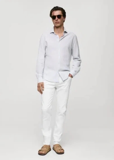 Mango Man Jan Slim-fit Jeans White
