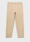 Mango Man Regular-fit Jeans Made From A Cotton-linen Blend Beige