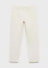 Mango Man Regular-fit Jeans Made From A Cotton-linen Blend Off White