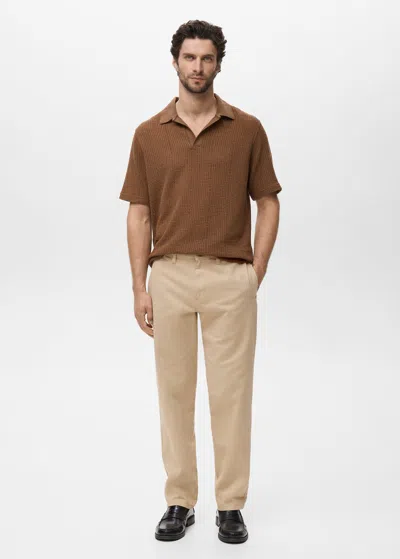Mango Man Jeans Beige - Homme - 46 -  In Sand
