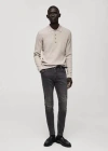Shop Mango Man Jude Skinny-fit Jeans Open Grey