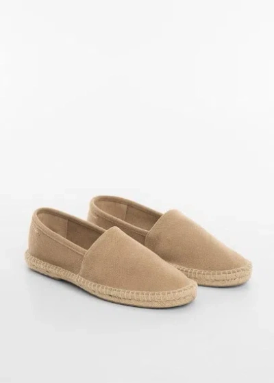 Mango Man Jute Suede Leather Espadrille Sand