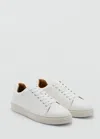 Mango Man Lace-up Panel Sneakers White