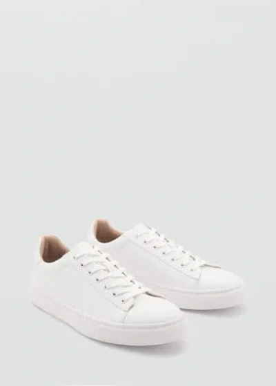 Mango Man Lace-up Panel Sneakers White