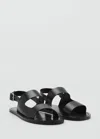 Mango Man Sandales Noir - Homme - 44 -