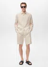 Mango Man Chemise Sable - Homme - Xxl -  In Sand