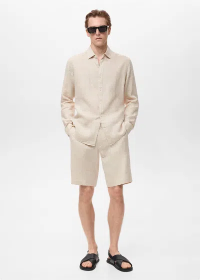 Mango Man Chemise Sable - Homme - Xxl -  In Sand