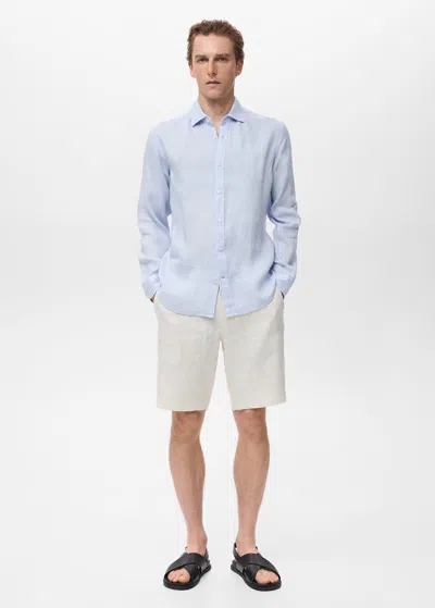 Mango Man Chemise Bleu Ciel - Homme - Xxl -  In Blue