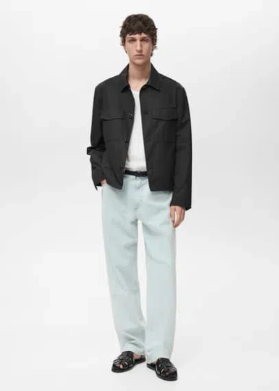 Mango Man Loose-fit Jeans Bleach Blue In Bleu Délavé