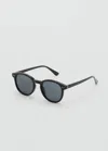Mango Man Round-framed Sunglasses Black