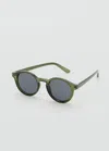 Mango Man Semi-transparent Frame Sunglasses Khaki