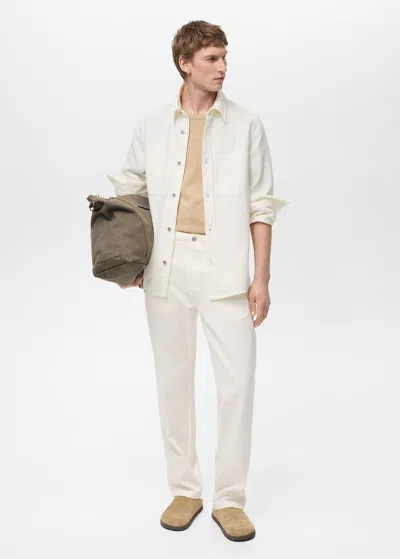 Mango Man Lyocell Regular Fit Jeans Off White