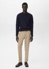 Mango Man Medium-knit Regular-fit Sweater Navy In Blue