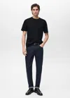 Mango Man Medium Weight Regular Fit T-shirt Black