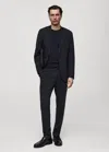 Mango Man Medium Weight Regular Fit T-shirt Dark Navy