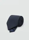 Mango Man Micro Dots Design Tie Navy