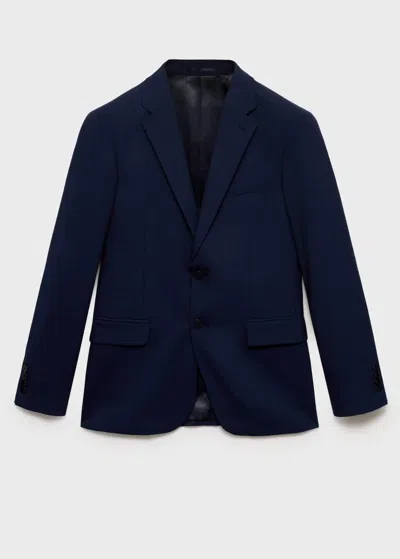 Mango Man Milan Slim-fit Suit Jacket Dark Navy In Blue