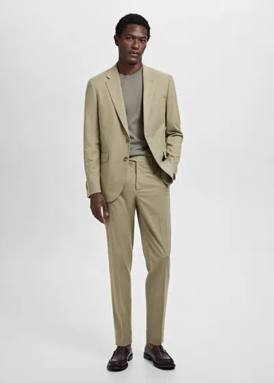 Mango Man Veste Costume Milán Slim-fit Vert - Homme - 52 -  In Green