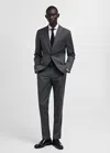 Mango Man Veste Costume Milán Slim-fit Gris - Homme - 50 -