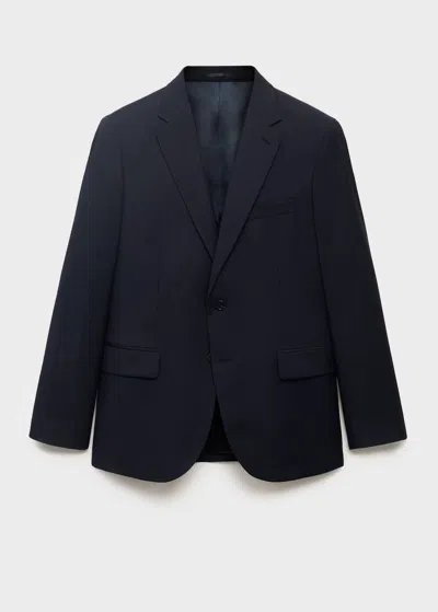 Mango Man Milan Slim-fit Suit Jacket Navy In Blue