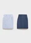 Mango Man Lot 2 Boxers Motifs Différents Bleu Marine - Homme - Xl -