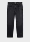Mango Man Moby Straight-fit Dark-wash Jeans Open Grey In Gray