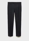 Mango Man Monaco Slim Fit Suit Trousers Dark Navy In Dark Navy