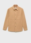 Mango Man Overshirt Beige