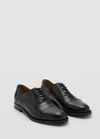 Mango Man Oxford Style Leather Shoe Black