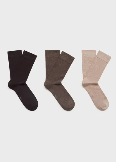 Mango Man Chaussettes Marron - Homme - 43-45 -
