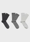 Mango Man Pack Of 3 Cotton Socks Grey